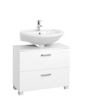 WASCHBECKENUNTERSCHRANK 70/54/35 cm  - Silberfarben/Weiß, KONVENTIONELL, Holzwerkstoff/Kunststoff (70/54/35cm) - Xora