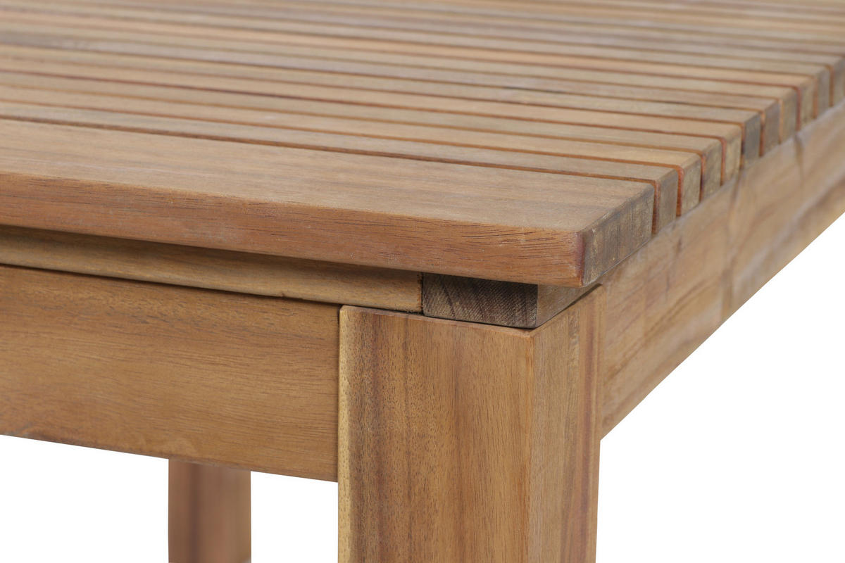 GARTENTISCH Holz Akaziefarben rechteckig  - Akaziefarben, KONVENTIONELL, Holz (150/90/74cm) - Siena Garden