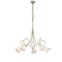HÄNGELEUCHTE 75/113 cm  - Creme/Weiß, MODERN, Glas/Metall (75/113cm)