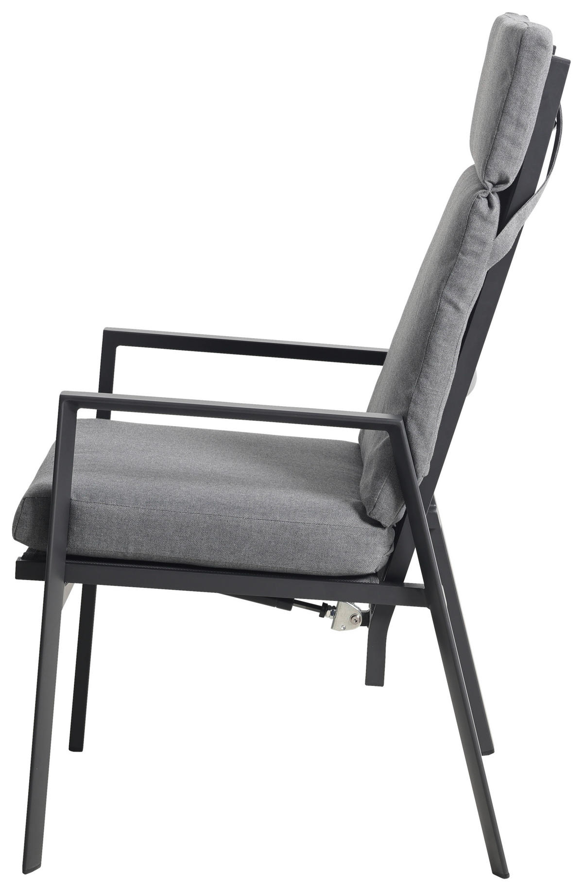 GARTENSESSEL Aluminium Grau  - Grau, Design, Textil/Metall (56,5/105/69,5cm) - Ambia Garden