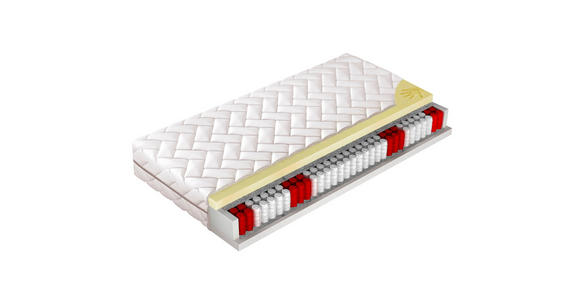 TASCHENFEDERKERNMATRATZE 120/200 cm Höhe ca. 19 cm  - Weiß, Basics, Textil (120/200cm) - Xora