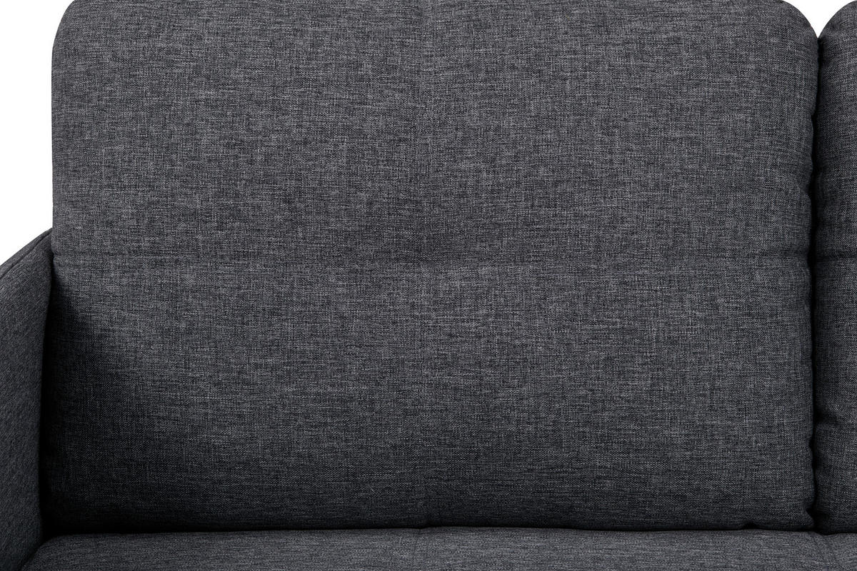 SOFA Webstoff Grau  - Schwarz/Grau, MODERN, Textil/Metall (126/79/70,5cm) - P & B
