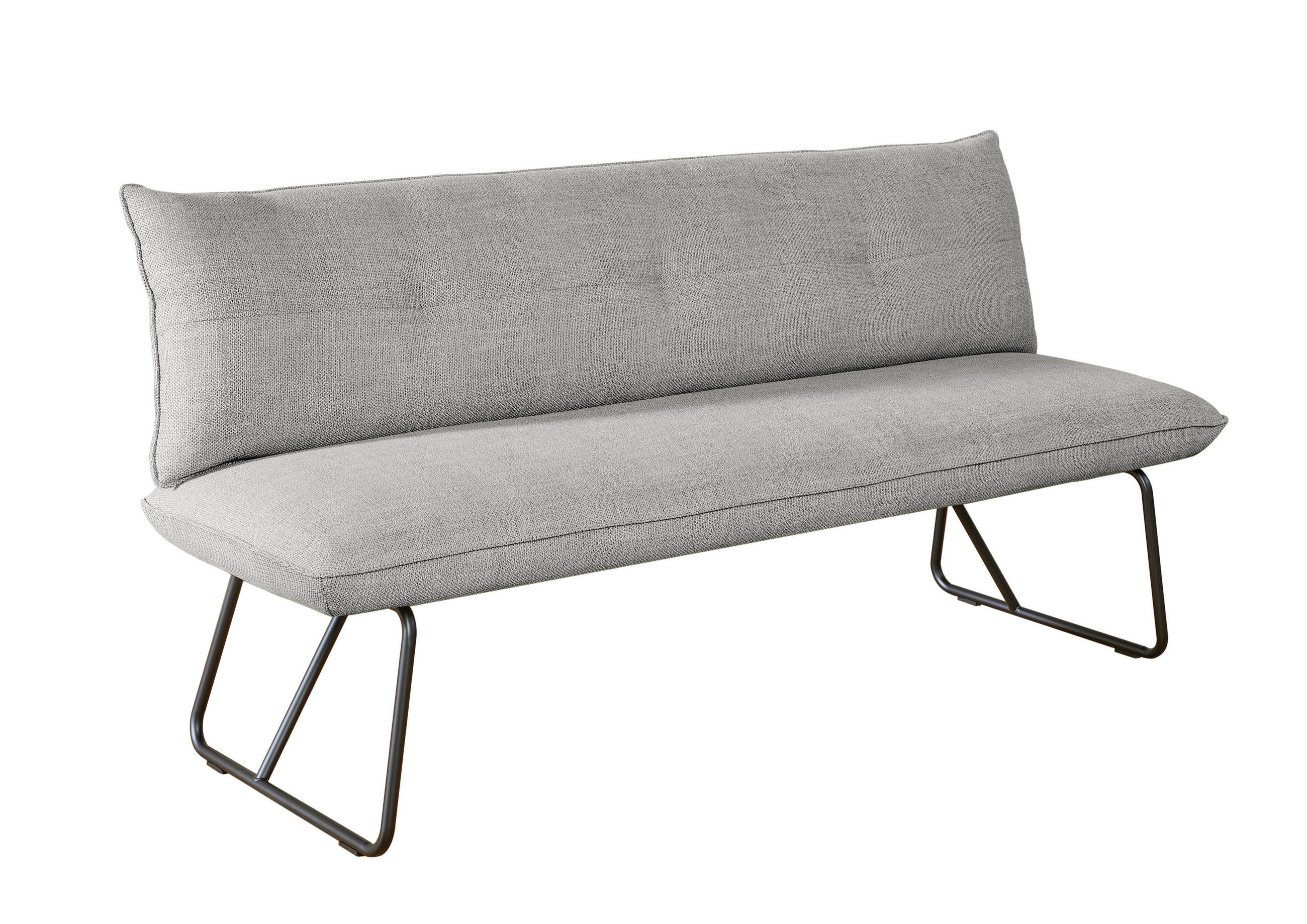 SITZBANK 180/90/70 cm  in Hellgrau  - Hellgrau/Schwarz, Design, Textil/Metall (180/90/70cm) - Dieter Knoll