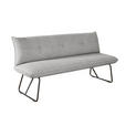 SITZBANK 180/90/70 cm  in Hellgrau  - Hellgrau/Schwarz, Design, Textil/Metall (180/90/70cm) - Dieter Knoll
