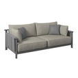 2-SITZER-SOFA  in Flachgewebe Anthrazit, Taupe  - Taupe/Anthrazit, ROMANTIK / LANDHAUS, Holz/Textil (219/83/98cm) - Dieter Knoll