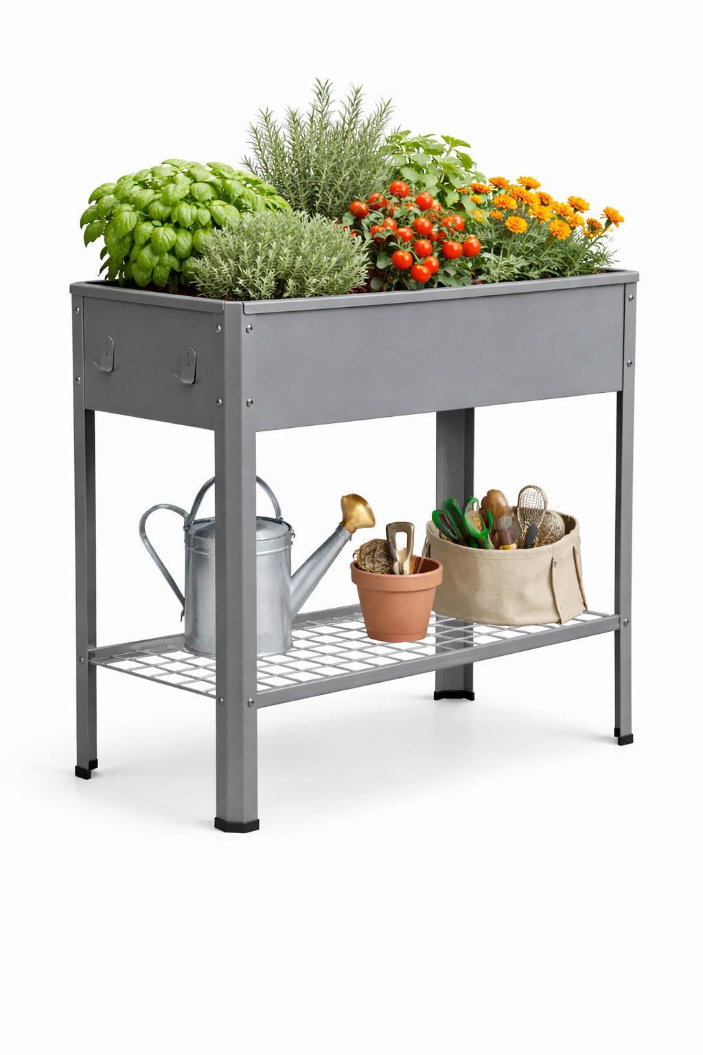 HOCHBEET - Schwarz, Modern, Metall (80/80/35cm)