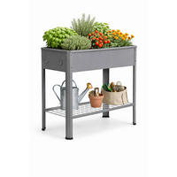 HOCHBEET - Schwarz, Modern, Metall (80/80/35cm)