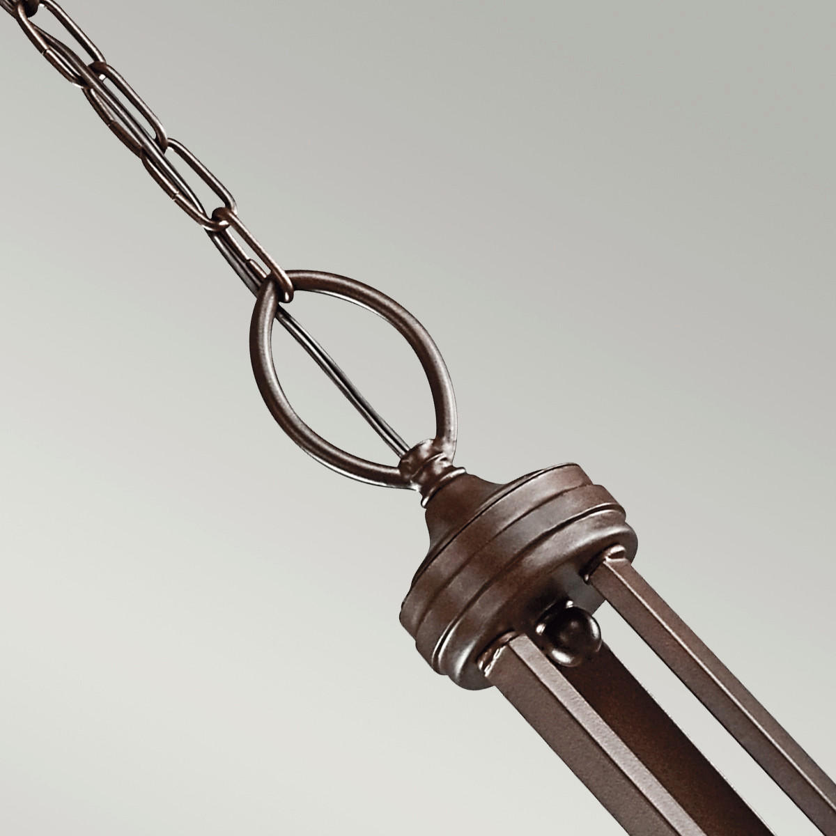 KRONLEUCHTER 87/84.9 cm    - Bronzefarben, Konventionell, Glas/Metall (87/84.9cm) - Elstead Lighting