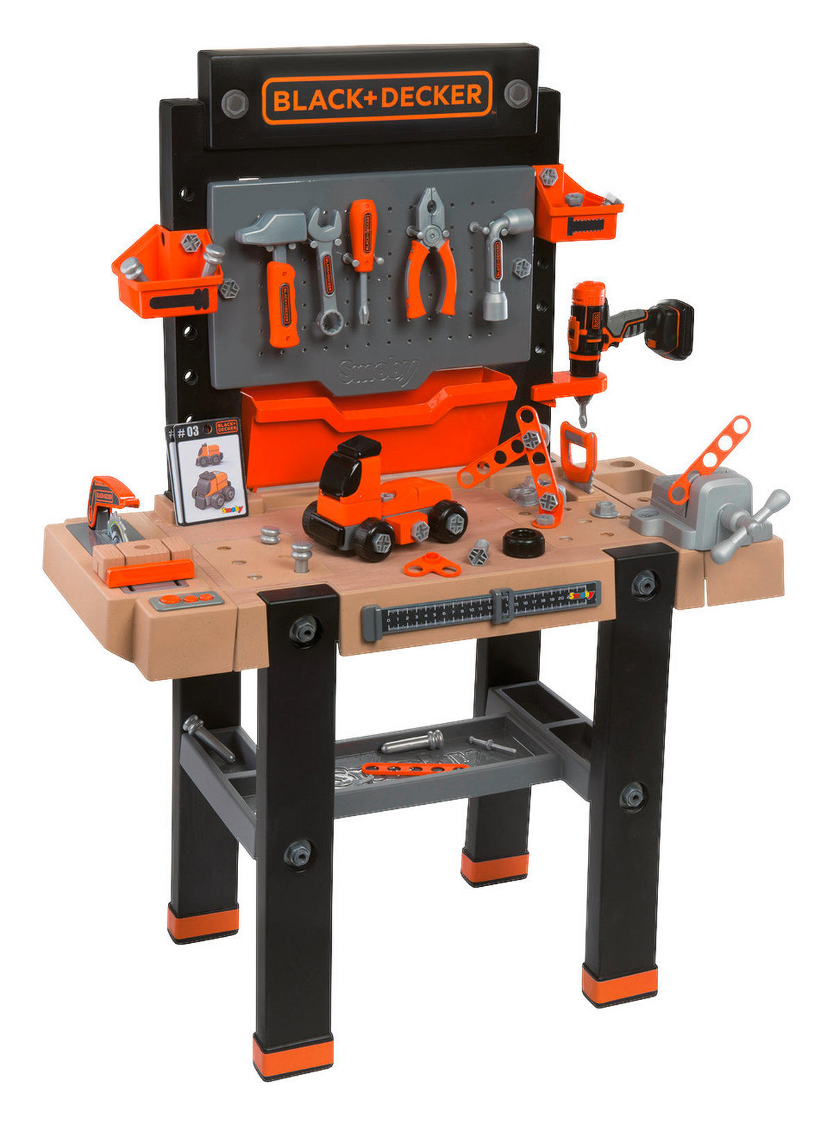 DĚTSKÁ KUTILSKÁ DÍLNA - vícebarevná, Basics, plast (58,5/16/75,3cm) - Black & Decker