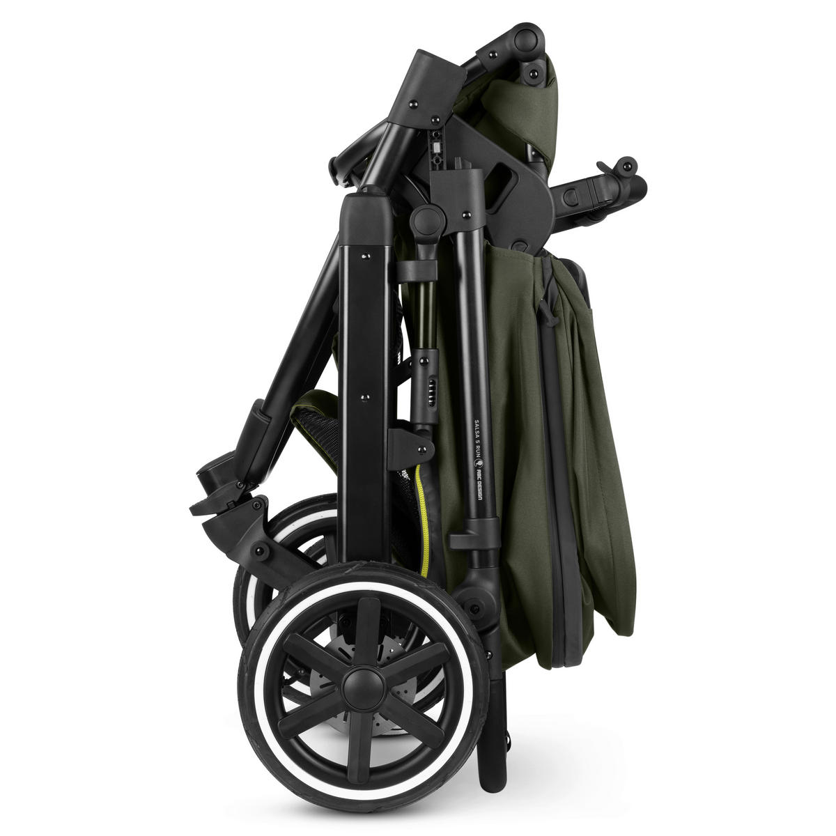 JOGGER Salsa 5 Run  - Schwarz/Olivgrün, Basics, Textil/Metall (65/122/95cm) - ABC Design