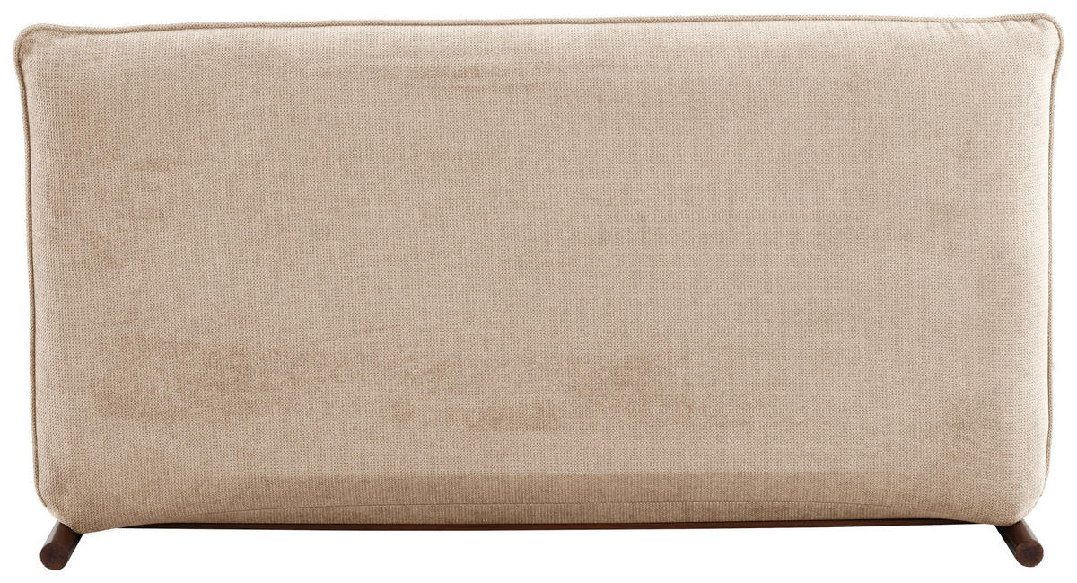 SOFA VELIN Samt Creme, Dunkelbraun  - Dunkelbraun/Creme, Design, Textil/Metall (140/97/80cm) - MID.YOU