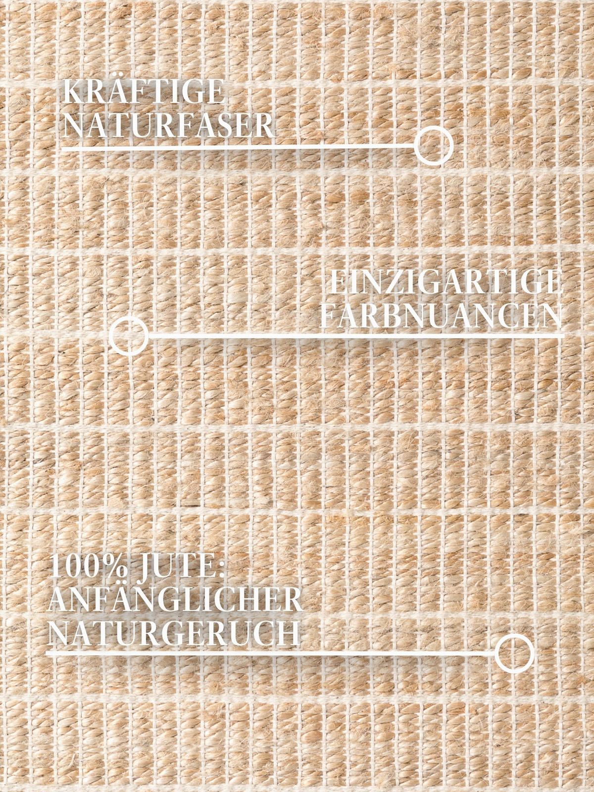 JUTETEPPICH 120/170 cm 1829 Goldbraun rechteckig  - Goldbraun, Basics, Textil (120/170cm) - Villeroy & Boch