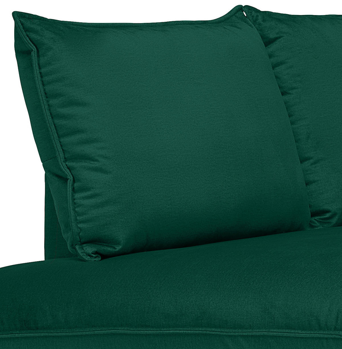 ECKSOFA in Samt Grün  - Schwarz/Grün, Design, Textil/Metall (200/241cm) - Carryhome