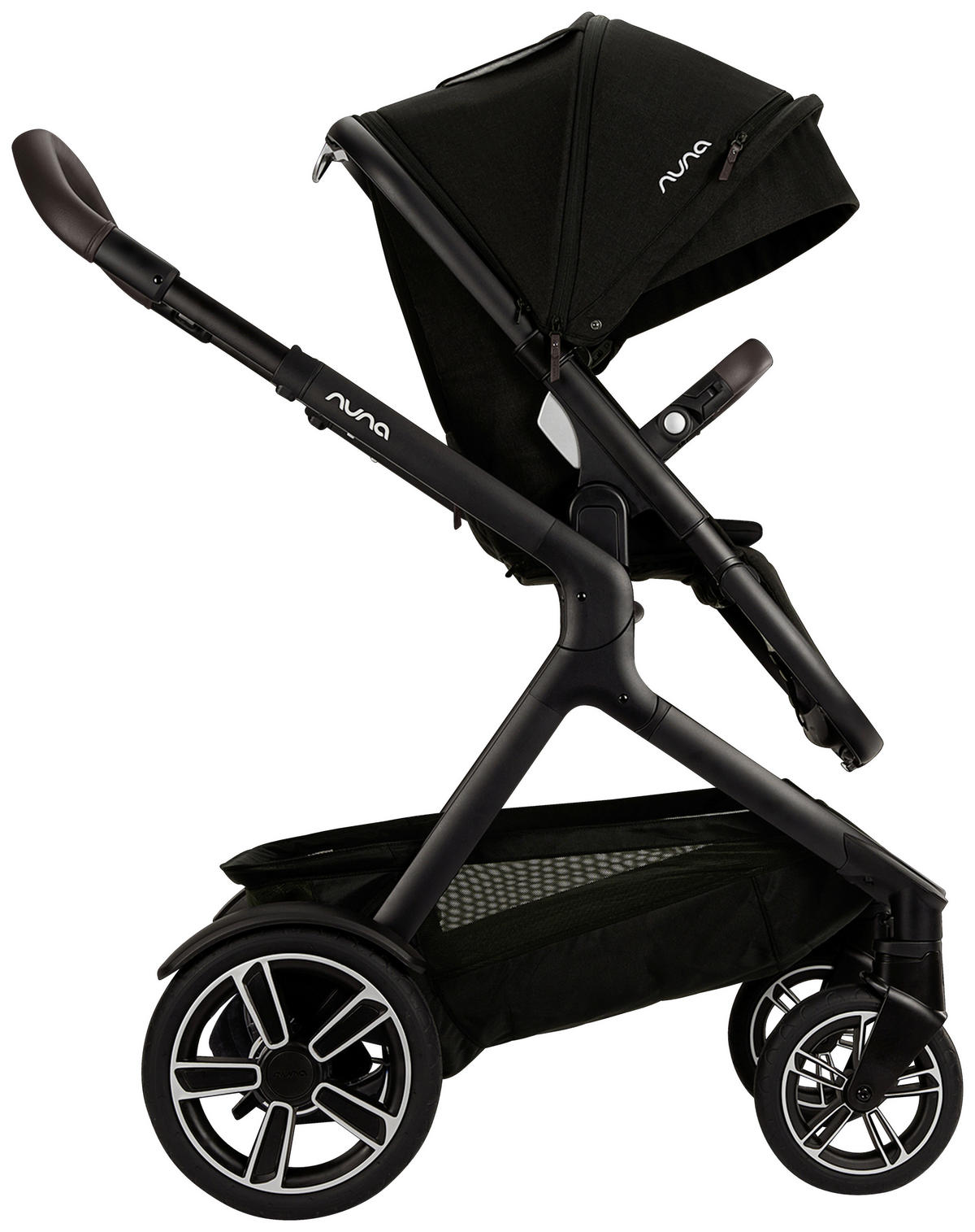 GESCHWISTERWAGEN Demi next  - Schwarz, Basics, Textil/Metall (63/123/83cm) - Nuna