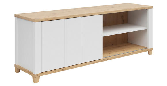 LOWBOARD in 174/65/48 cm - Eiche Artisan/Weiß, KONVENTIONELL, Holzwerkstoff/Kunststoff (174/65/48cm) - Hom`in