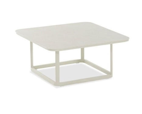 LOUNGETISCH 80/80/37,5 cm Metall, Glas  - Grauweiß, Basics, Glas/Metall (80/80/37,5cm) - Niehoff Garden