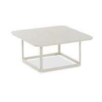 LOUNGETISCH 80/80/37,5 cm Metall, Glas  - Grauweiß, Basics, Glas/Metall (80/80/37,5cm) - Niehoff Garden