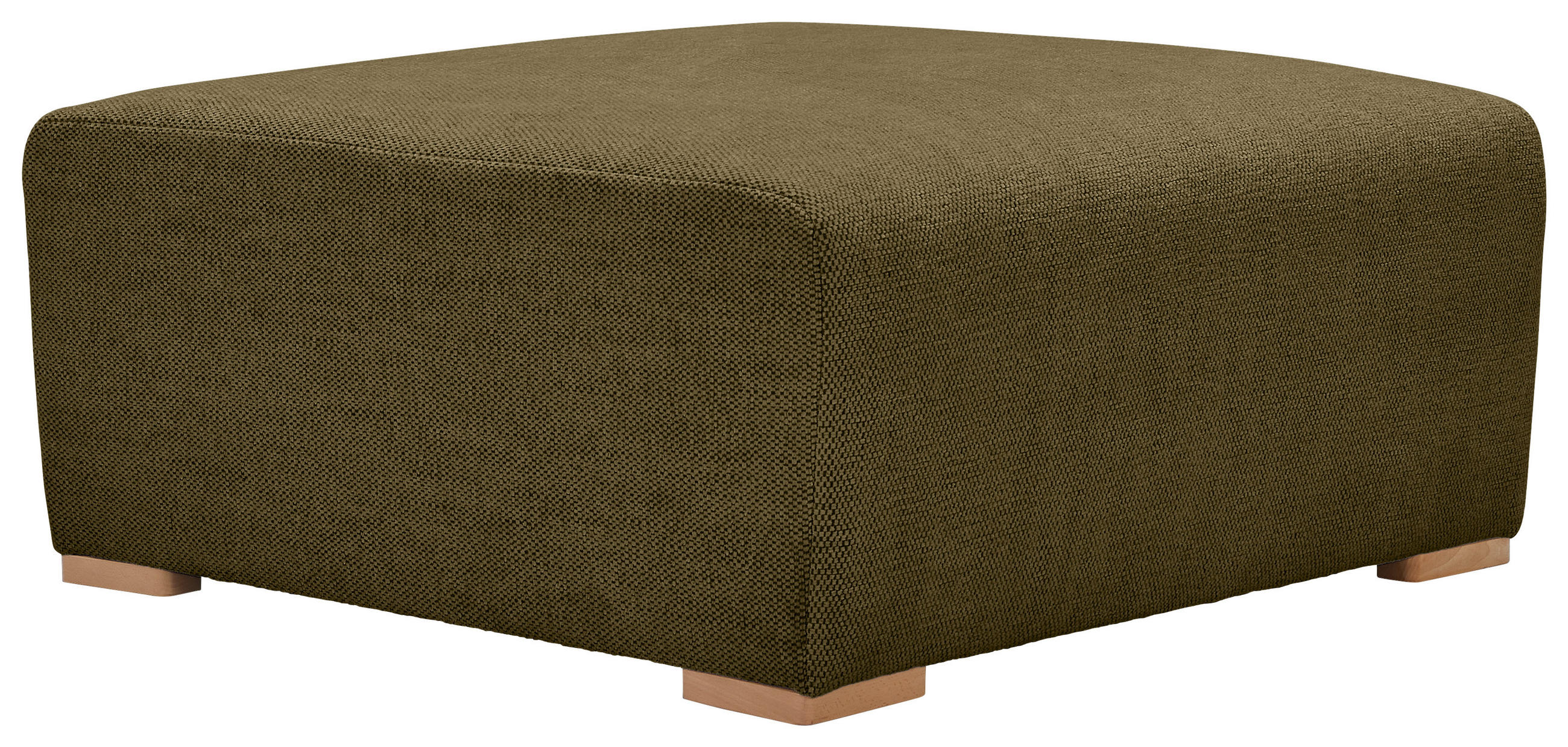 HOCKER Flachgewebe Grün  - Buchefarben/Grün, KONVENTIONELL, Holz/Textil (101/44/92cm) - Livetastic