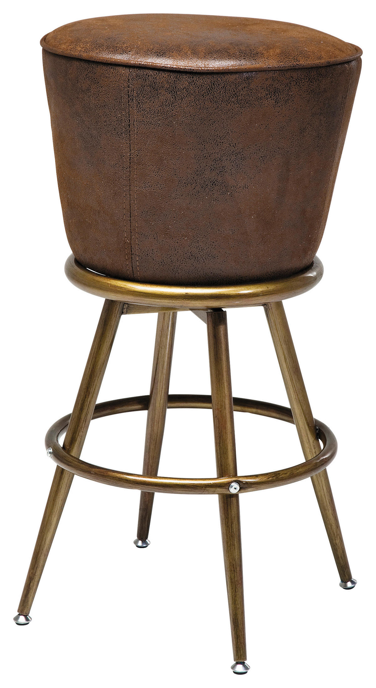 TRESENSTUHL in Braun, Goldfarben  - Goldfarben/Braun, Design, Textil/Metall (48/74/48cm)