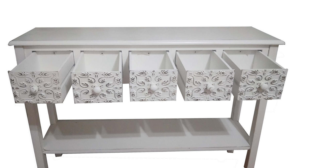 KOMODA  119/85,5/30 cm  bela  - bela/bakarna, Lajfstajl, metal/drvo (119/85,5/30cm) - Landscape