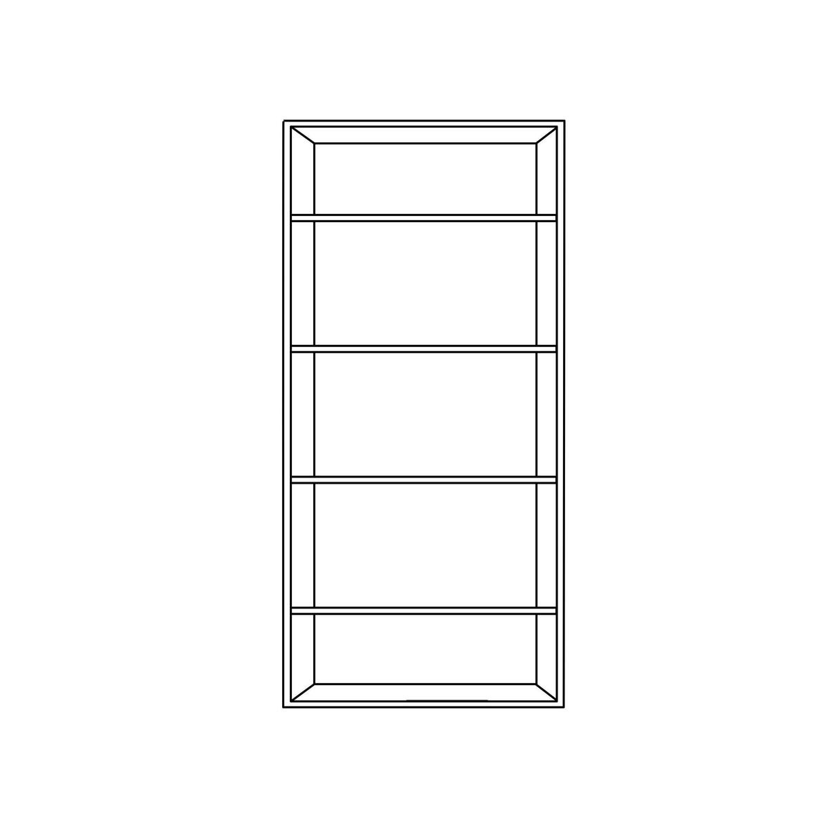 BEGEHBARER ECKSCHRANK in  - Weiss/Schwarz, Basics, Holzwerkstoff/Metall (135,2/197/127cm) - Boxxx