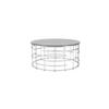 COUCHTISCH Sicherheitsglas 90/90/42 cm rund Grau, Goldfarben  - Goldfarben/Grau, Design, Glas/Metall (90/90/42cm) - Livetastic