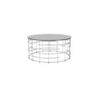 COUCHTISCH Sicherheitsglas 90/90/42 cm rund Grau, Goldfarben  - Goldfarben/Grau, Design, Glas/Metall (90/90/42cm) - Livetastic