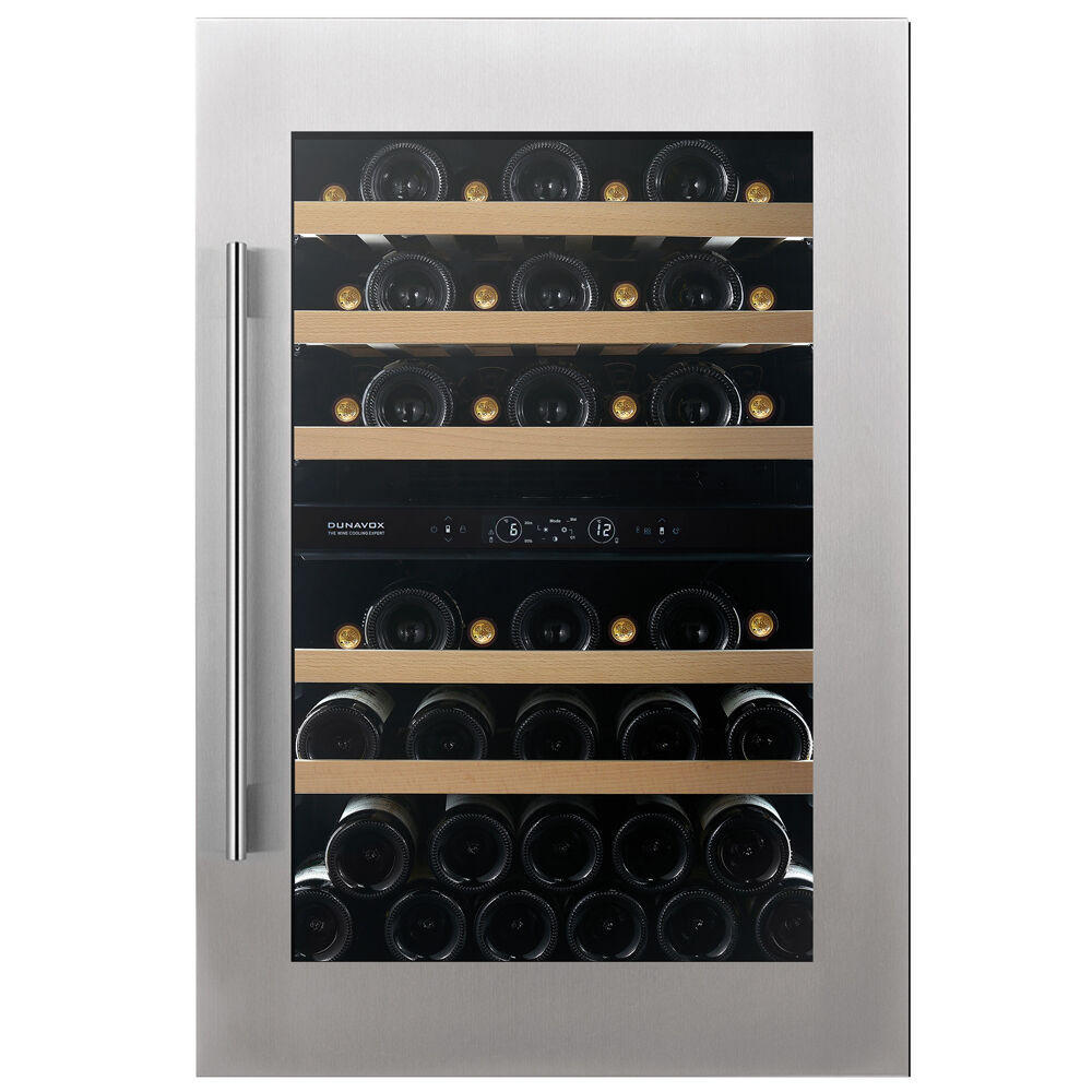 WEINKÜHLSCHRANK DVS-44.120DSS  - Edelstahlfarben, Basics, Glas/Holz (59/88,2/57,1cm)
