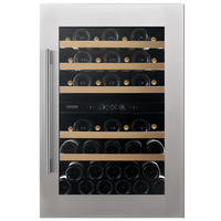 WEINKÜHLSCHRANK DVS-44.120DSS  - Edelstahlfarben, Basics, Glas/Holz (59/88,2/57,1cm)