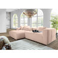 ECKSOFA Rosa Flachgewebe  - Schwarz/Rosa, KONVENTIONELL, Kunststoff/Textil (170/280cm) - Carryhome