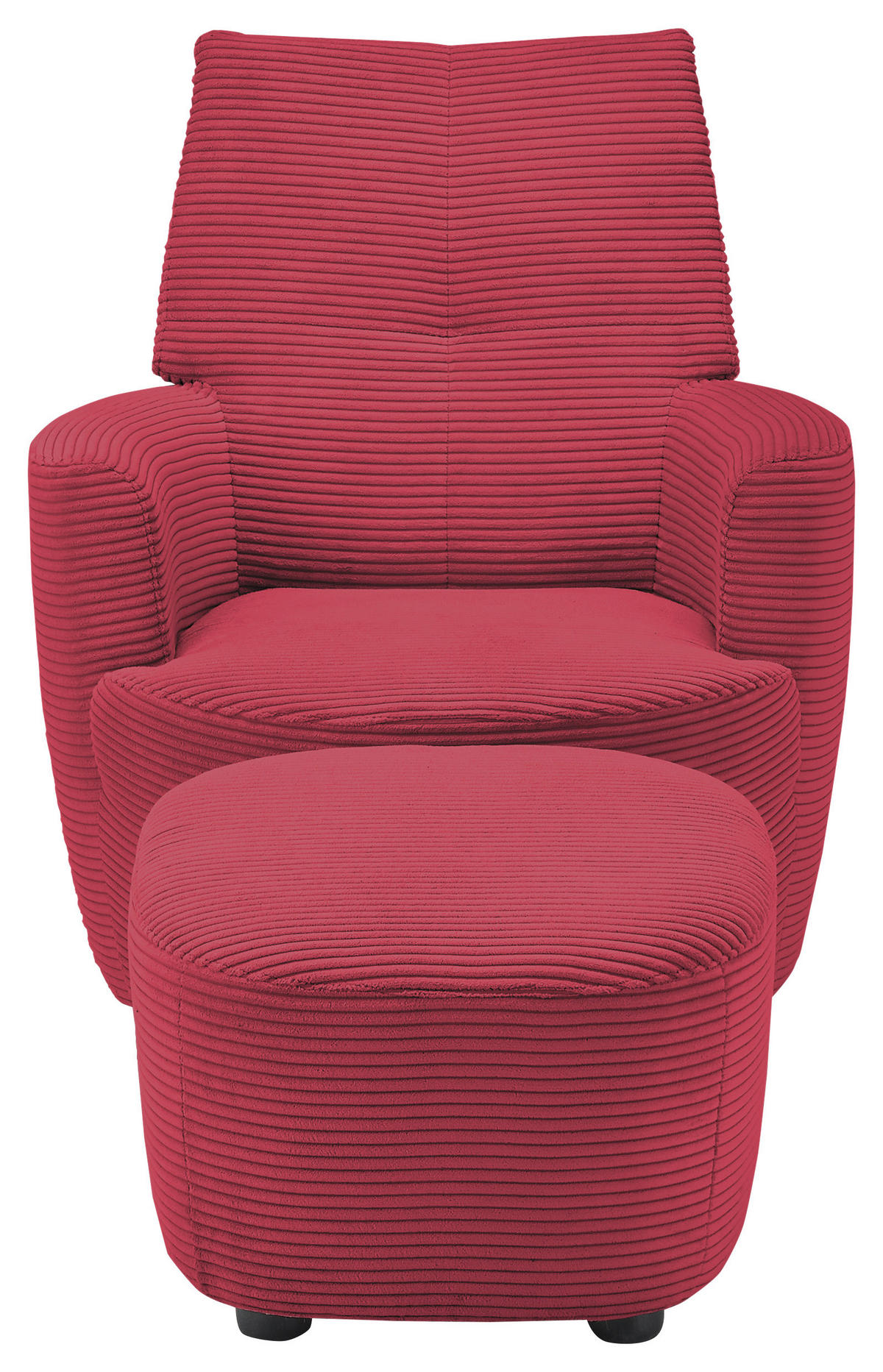 SESSEL Cord Beere    - Beere/Schwarz, Design, Textil/Metall (80/96/88cm) - SetOne by Musterring