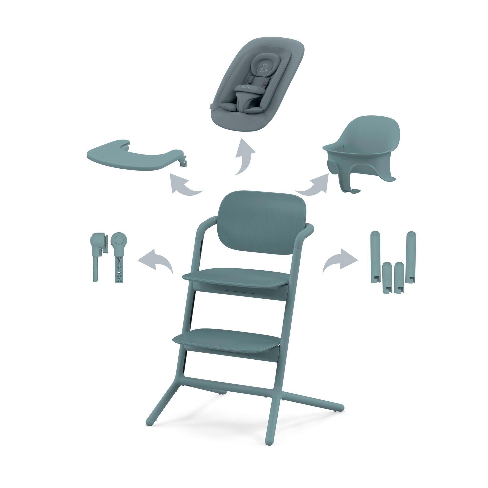cybex Gold Hochstuhl Lemo 4 in 1 Set Blau 54.5x81.5x56 cm