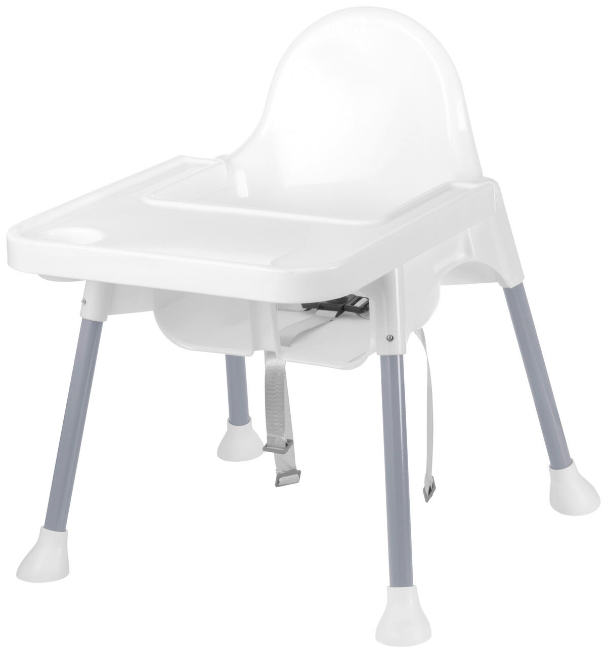 HOCHSTUHL  - Weiß/Grau, Basics, Kunststoff/Metall (64/56/87,5cm) - My Baby Lou