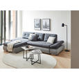 ECKSOFA in Webstoff Hellgrau, Grau  302/187 cm  - Chromfarben/Dunkelgrau, Design, Kunststoff/Textil (302/187cm) - Carryhome