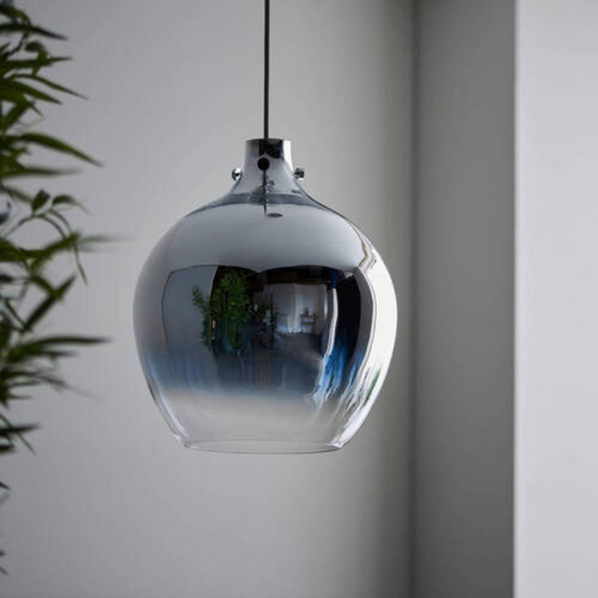 HÄNGELEUCHTE 32/158 cm  - Chromfarben, Design, Glas (32/158cm) - ENDON