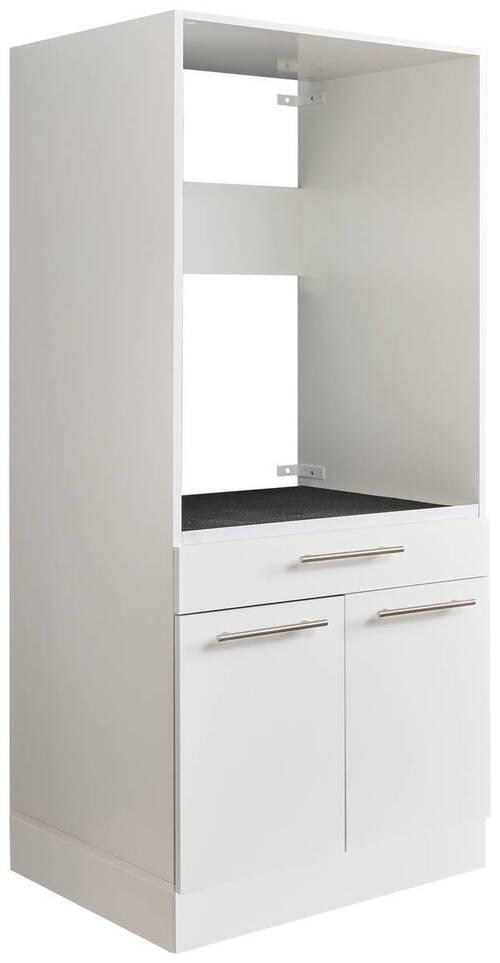 WASCHMASCHINENSCHRANK 67,5/162/67,5 cm  in Weiß  - Silberfarben/Schwarz, Design, Holzwerkstoff/Kunststoff (67,5/162/67,5cm)