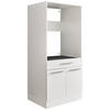 WASCHMASCHINENSCHRANK 67,5/162/67,5 cm  in Weiß  - Silberfarben/Schwarz, Design, Holzwerkstoff/Kunststoff (67,5/162/67,5cm)
