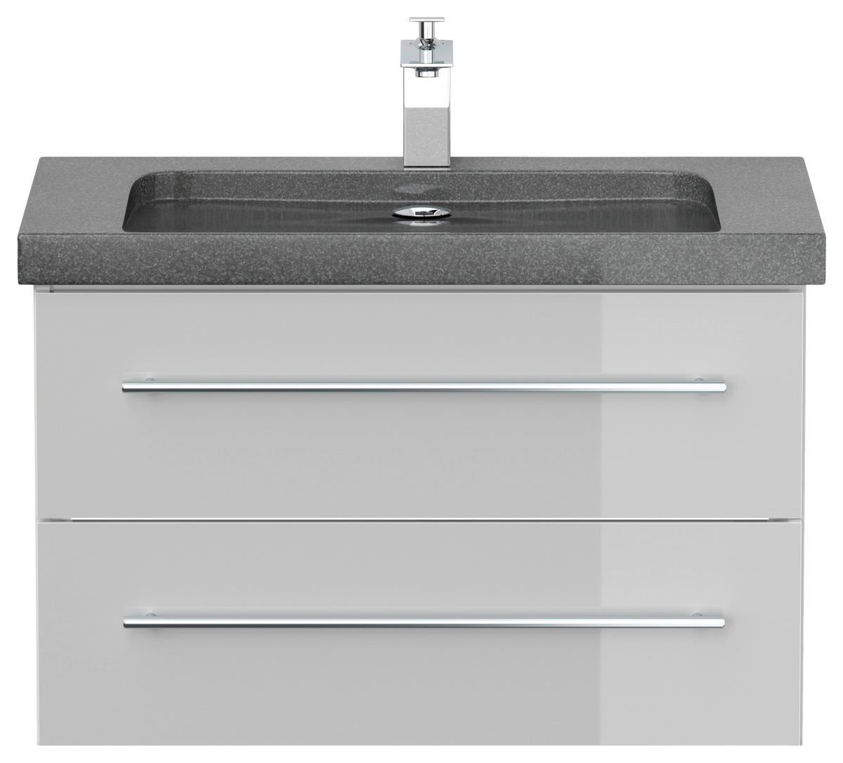 WASCHTISCHKOMBI 75 cm  - Weiß Hochglanz, Basics, Holzwerkstoff/Stein (75cm) - MID.YOU