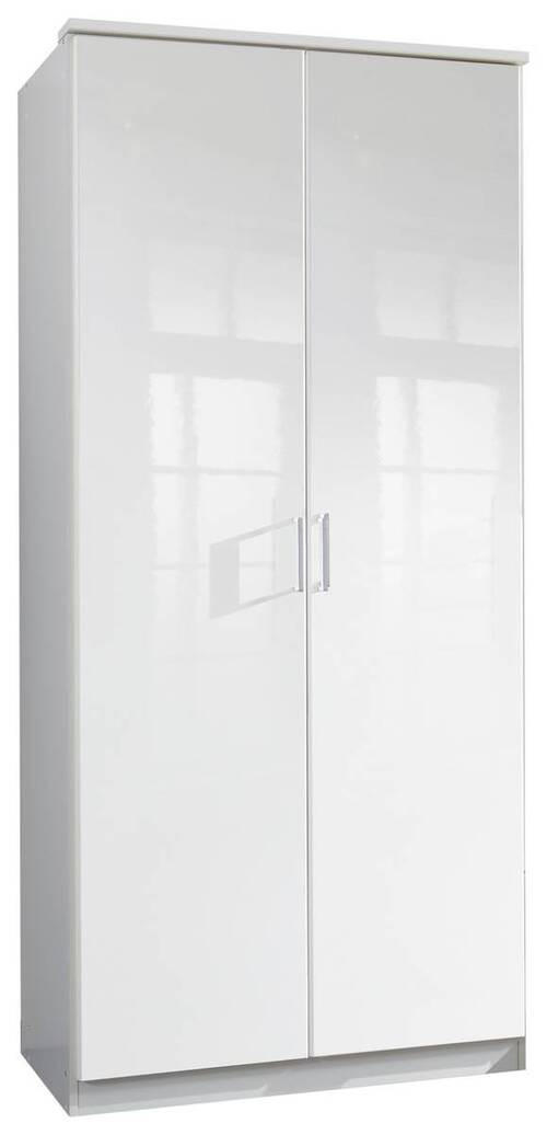 GARDEROB 91/199/58 cm 2-dörrar - vit/kromfärg, Basics, trämaterial (91/199/58cm) - MID.YOU