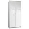 GARDEROB 91/199/58 cm 2-dörrar - vit/kromfärg, Basics, trämaterial (91/199/58cm) - MID.YOU