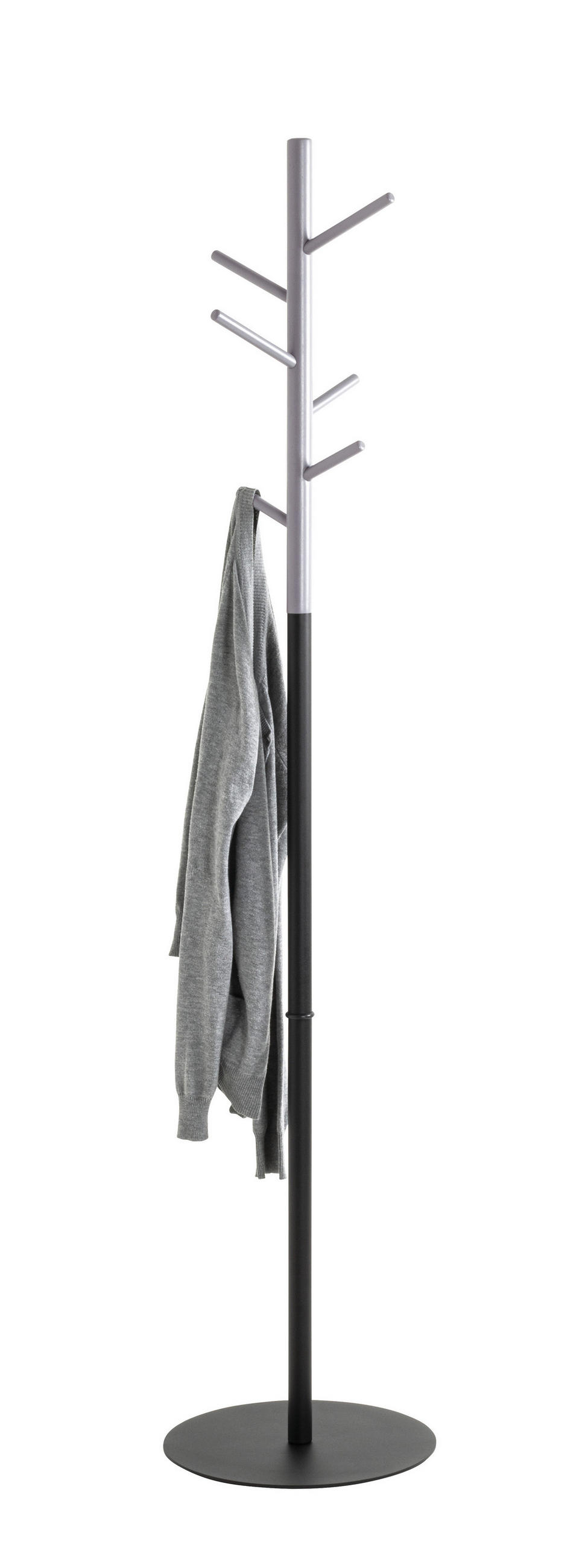 GARDEROBENSTÄNDER in Grau, Schwarz 36/175/36 cm   - Schwarz/Grau, Design, Metall (36/175/36cm)