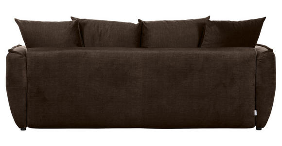 SCHLAFSOFA Flachgewebe Dunkelbraun - Dunkelbraun/Schwarz, KONVENTIONELL, Kunststoff/Textil (250/70/118cm) - Carryhome