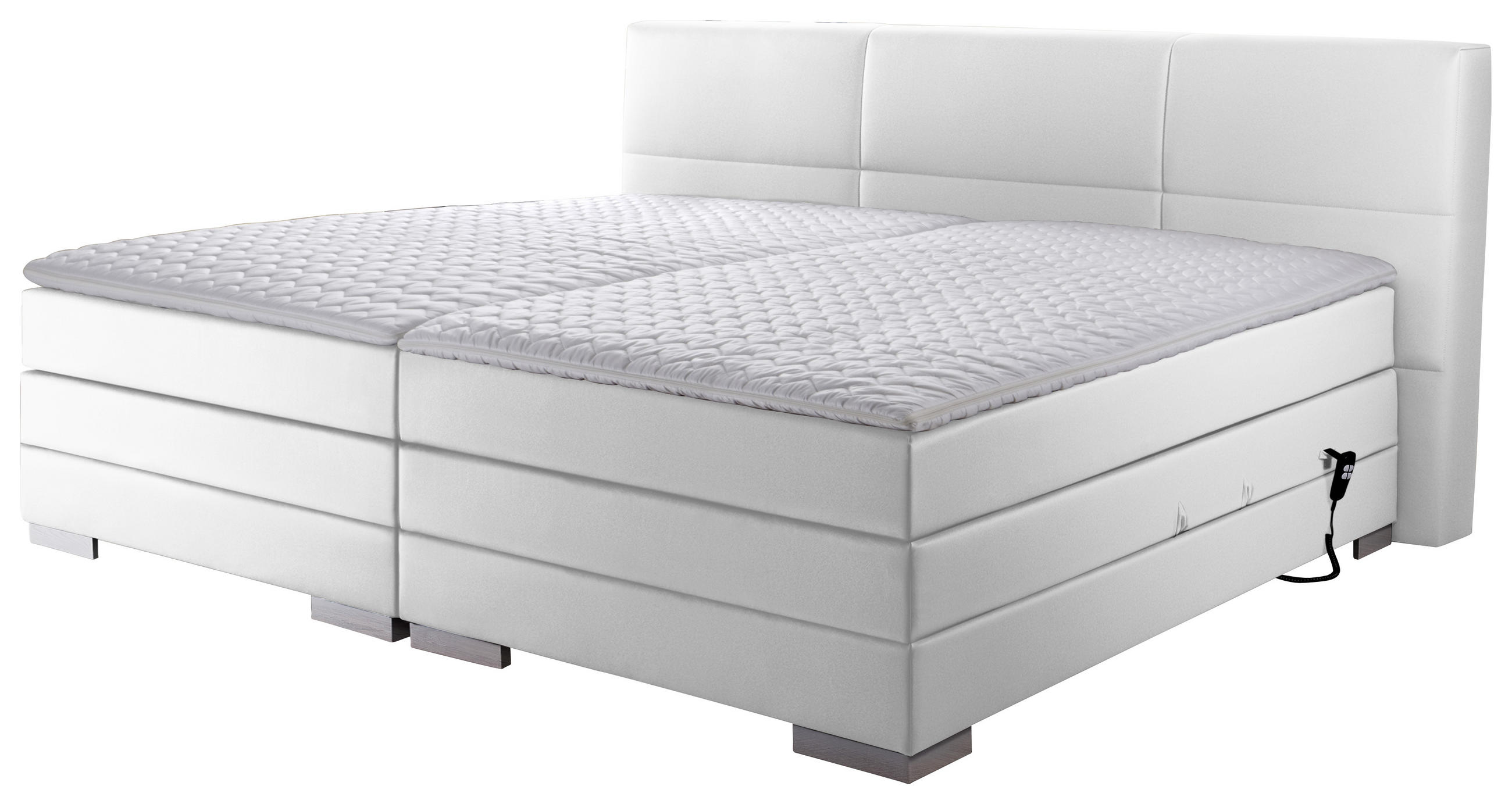 Boxspringbett 'prinz' H3 200/200 cm in Weiß