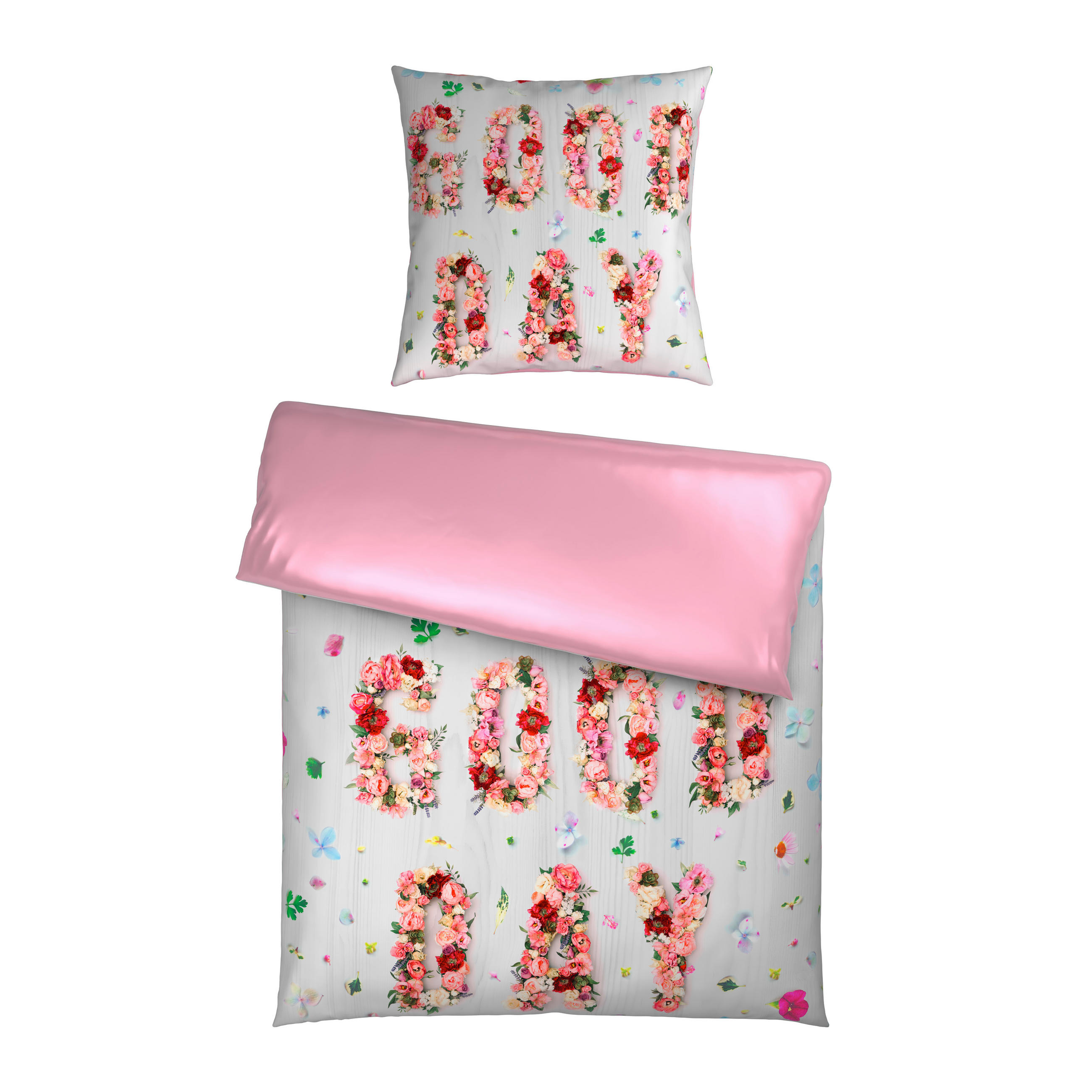 WENDEBETTWÄSCHE 2-teilig Satin 135/200 cm  - Rosa, Textil (135/200cm) - Esposa