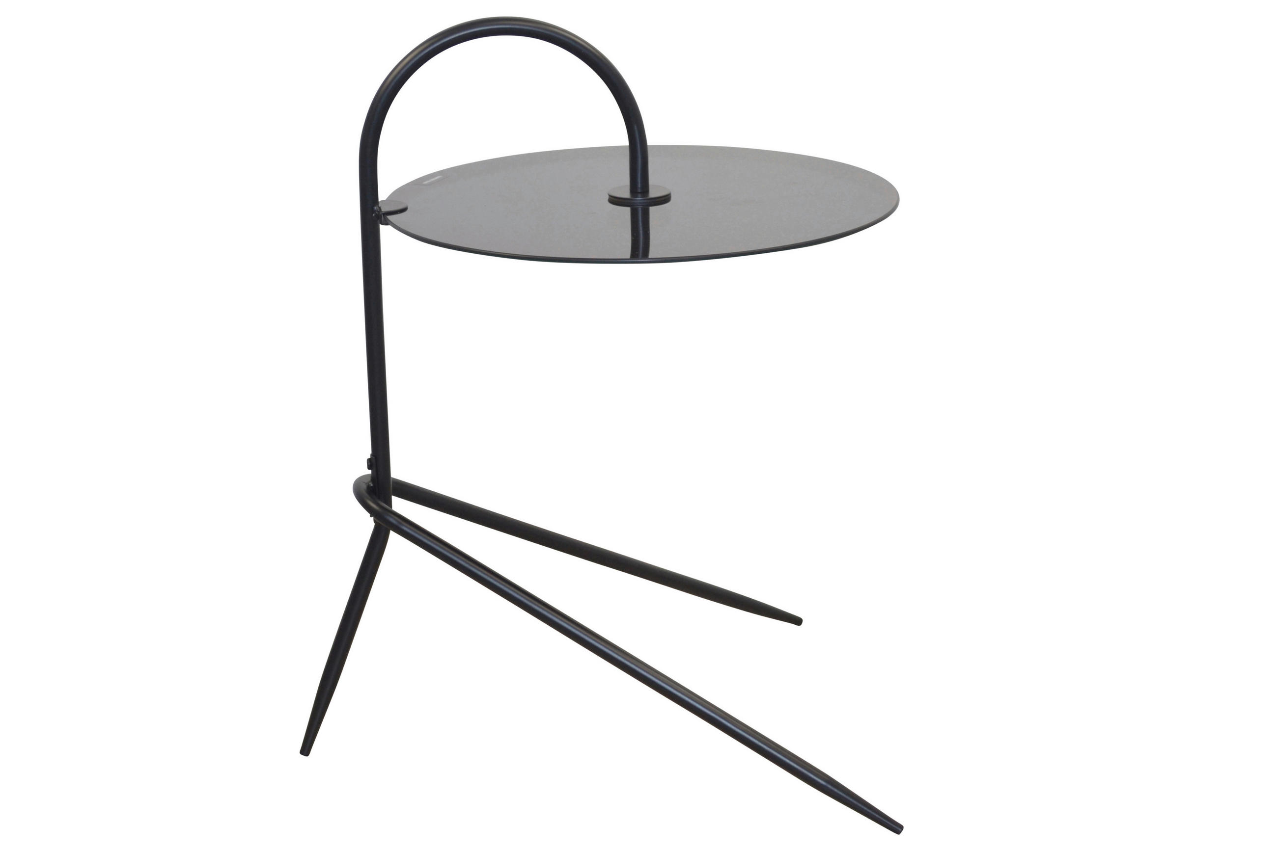 BEISTELLTISCH 45/52/64 cm Schwarz rund  - Schwarz, Design, Glas/Metall (45/52/64cm) - MID.YOU