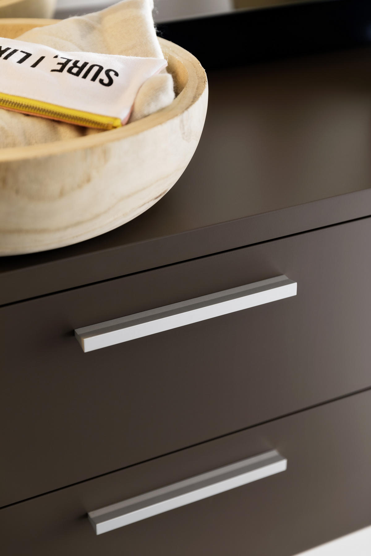GARDEROBE 4-teilig  in 301/233/35 cm  - Weiss/Braun, Design, Glas/Holzwerkstoff (301/233/35cm) - Moderano