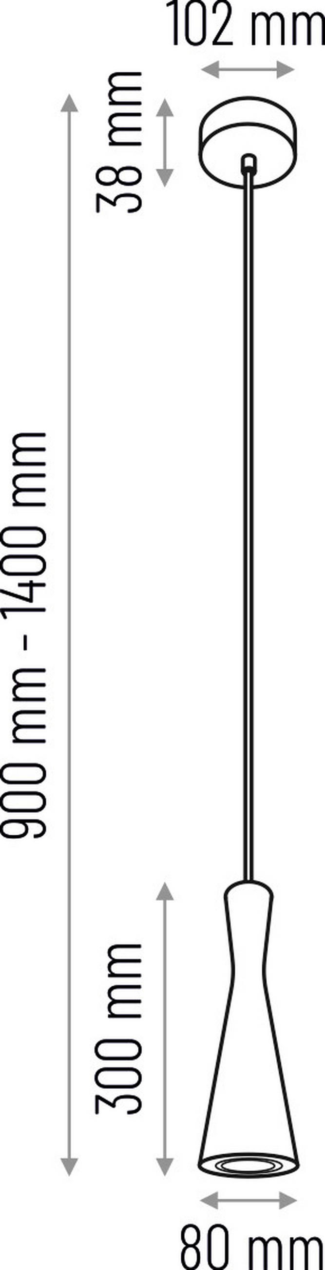 ZÁVĚSNÉ SVÍTIDLO, 10/90-140 cm  - černá/barvy dubu, Natur, dřevo (10/90-140cm)