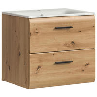 WASCHTISCHKOMBI 60 cm  - Eiche Artisan/Weiß, Basics, Keramik/Holzwerkstoff (60cm) - MID.YOU