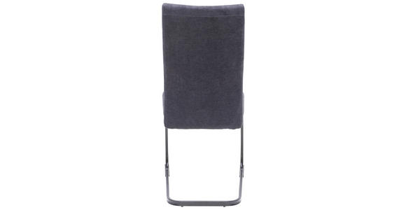 SCHWINGSTUHL in Eisen Webstoff - Anthrazit/Schwarz, Design, Textil/Metall (43/99/62cm) - Carryhome