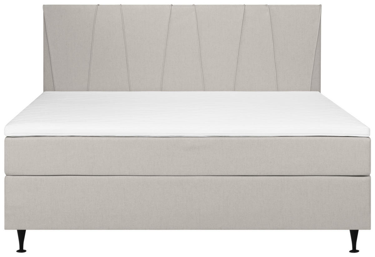 BOXSPRING-ÁGY 140/200 cm  bézs  - bézs/fekete, Modern, textil (140/200cm) - MID.YOU